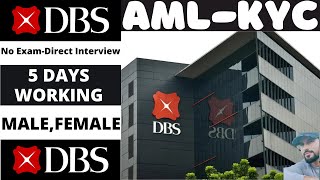 DBS Bank Document Verification Job | Fresher | 3 Days Office | 2 Days Work From Home | Limited Seats
