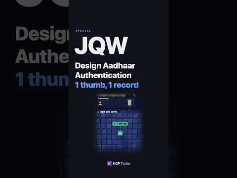 Aadhaar Authentication System Design: 1 Thumb, 1 Record