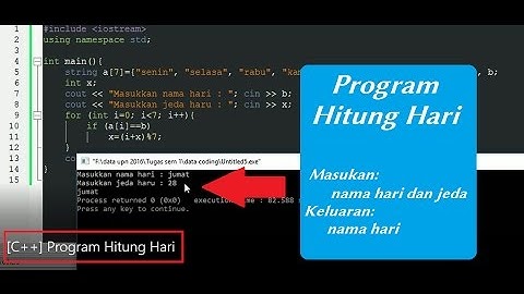 [C++] Program Hitung Hari