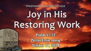 Joy in His Restoring Work (Psalm 51:12)