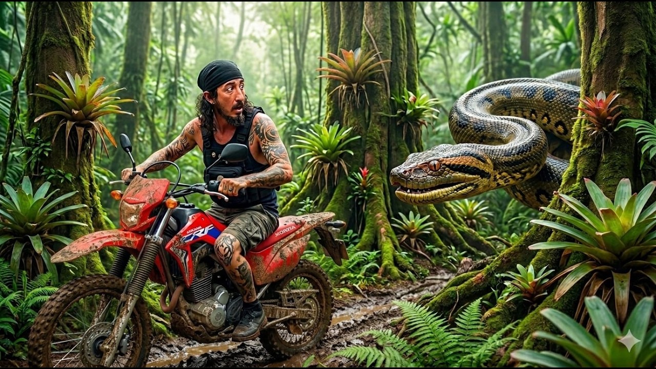 ALGO ACONTECEU !!! FUI ATRAS DA ANACONDA DE MOTO NA FLORESTA DA FAZENDA BLACK STONE