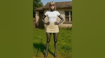 Crazy Robo helps the girl tidy up the lawn.#eve #robot #funny #art #creative #cyberpunk #android