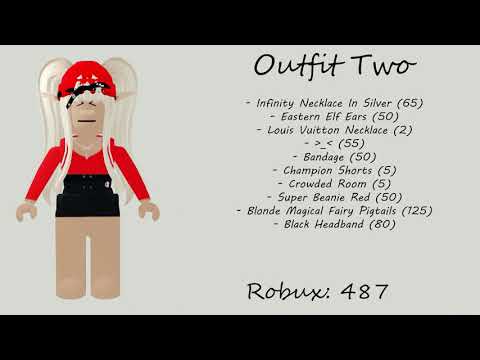 5 Roblox Girl Outfits Youtube - liuis1 robux