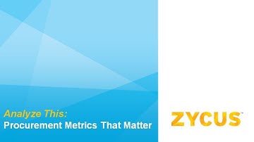 On-Demand Webinar: Analyze This: Procurement Metrics That Matter