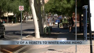 The University of Arizona reacts to White House memo
