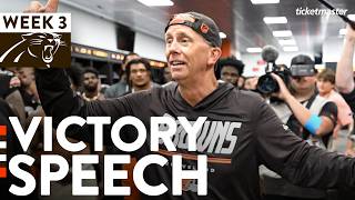 Todd Monken's Victory Speech vs. Panthers | Cleveland Browns