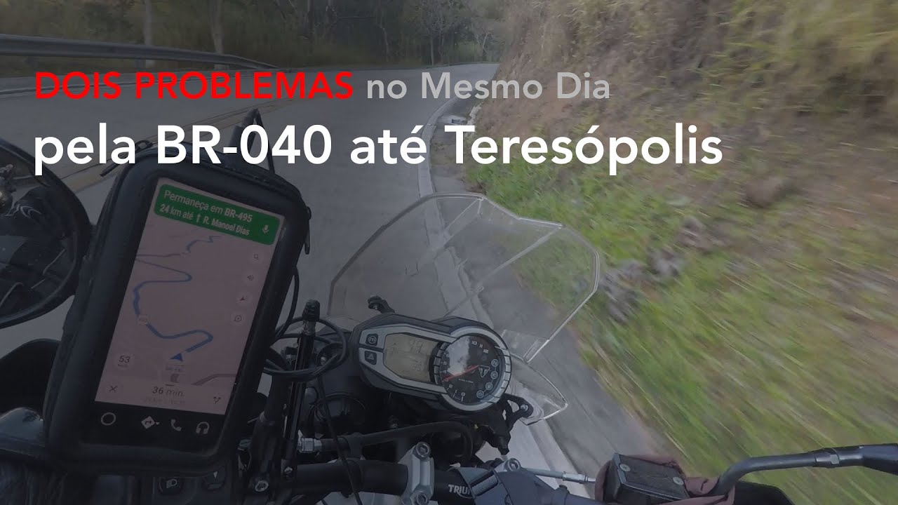 Problemas no trecho chegando em Teresópolis [Triumph TIGER 800 Motoviagem]