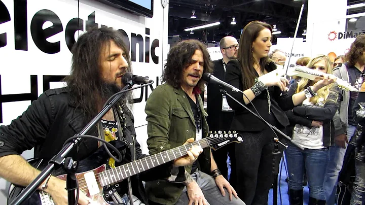 Tony Harnell with ROn "Bumblefoot" Thal & Cassandr...