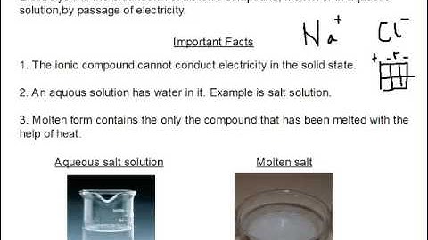 Siba Learning Zone -  molten liquid and aqueous solution