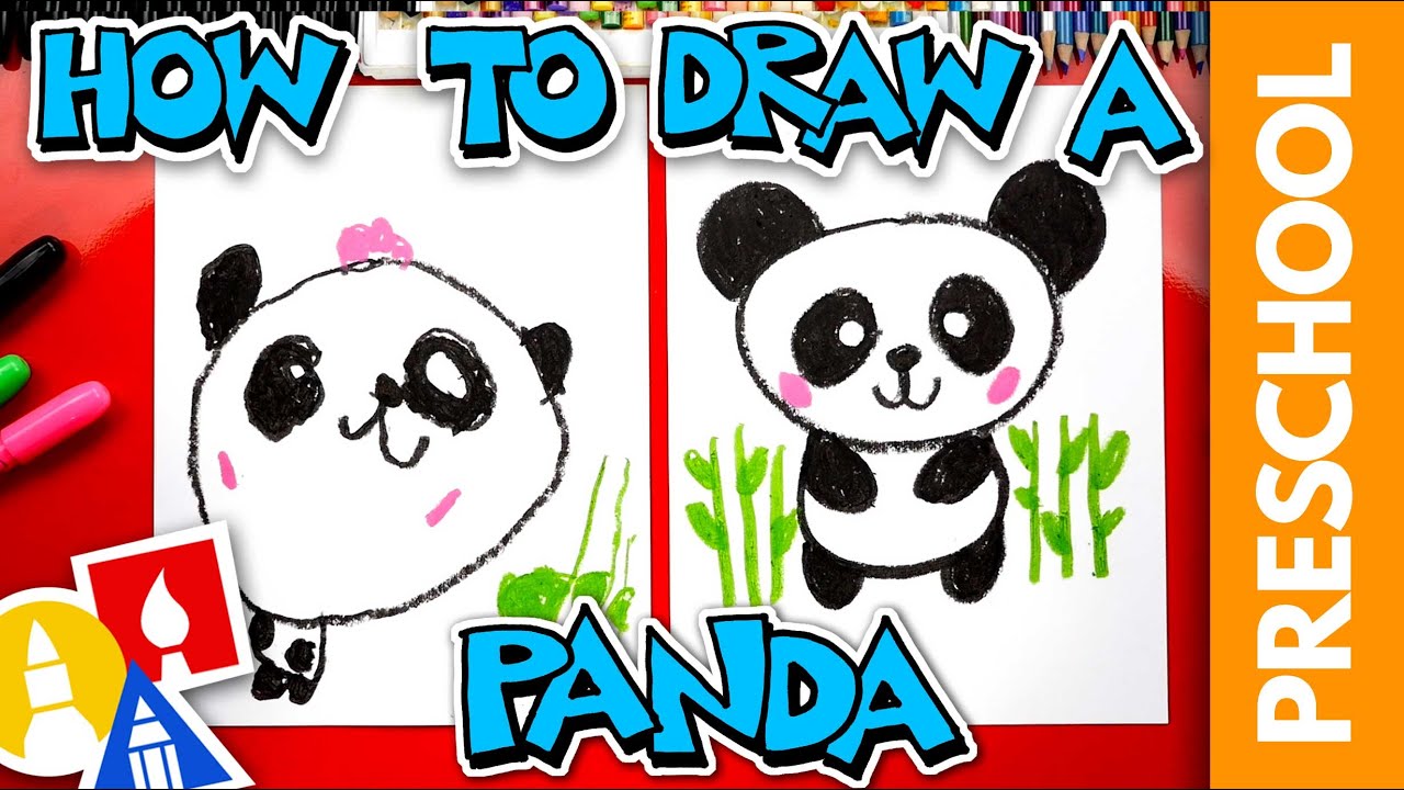How To Draw A Panda - Preschool - YouTube