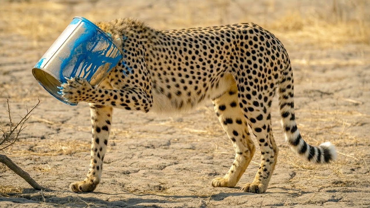 Isang Lalaki ang Nakakita ng Gepardo na may Lata ng Pintura sa Ulo sa 48 Oras: Shocking ang Wakas