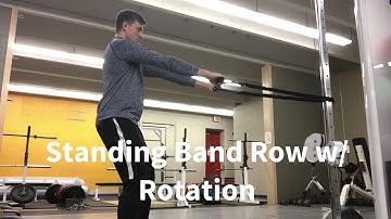 Standing Band Row w/ Rotation