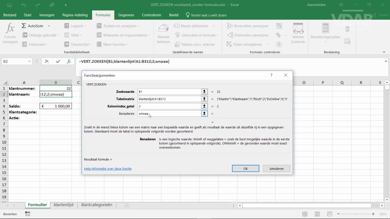 MS Office 365 Excel Zoek En Verwijsfuncties De Functie VERT MS Office 365 Excel Zoek En Verwijsfuncties De Functie VERT