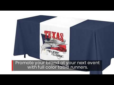 Custom Printed Table Runners With Your Logo | Full Color Branding | LogoClothz