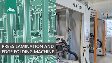 Press lamination and edgefolding machine from Alba