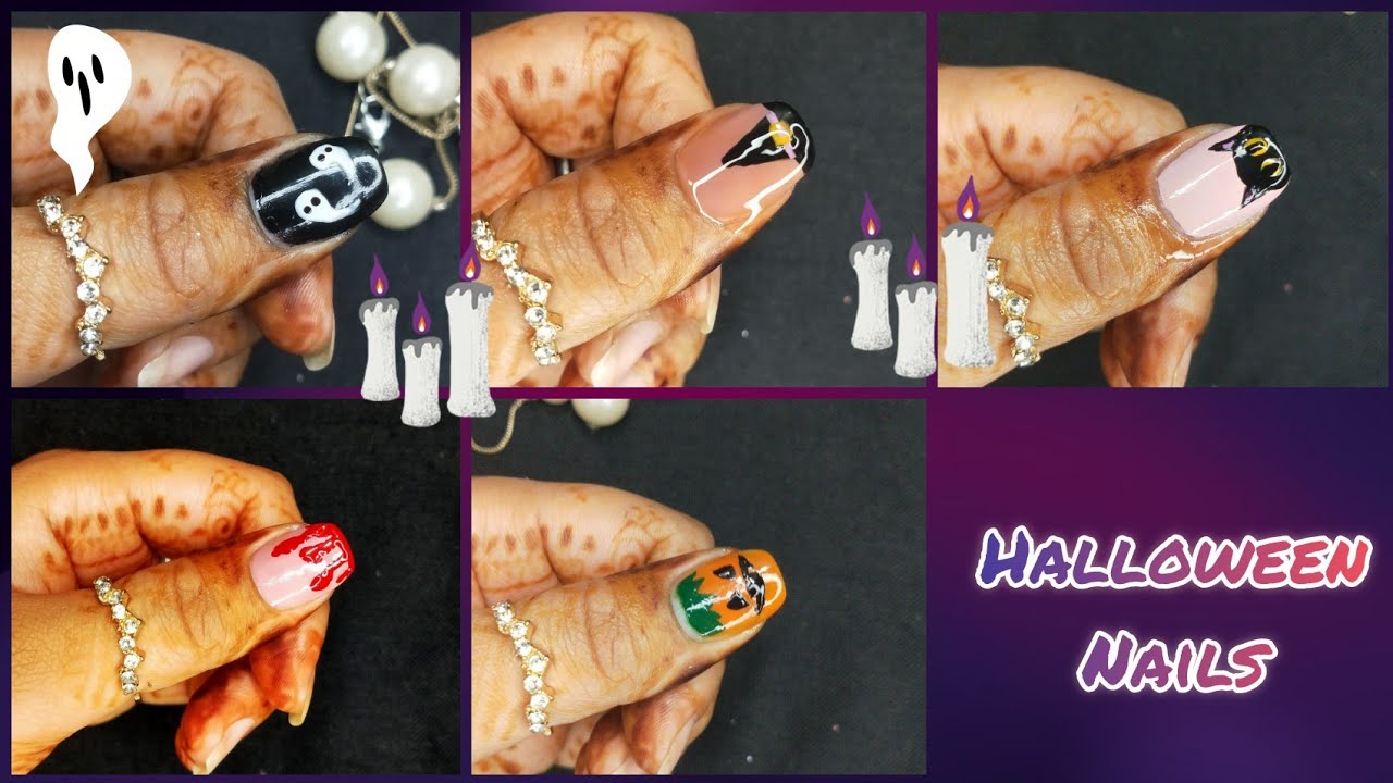 How to do nail art ? Try these easy halloween nails 