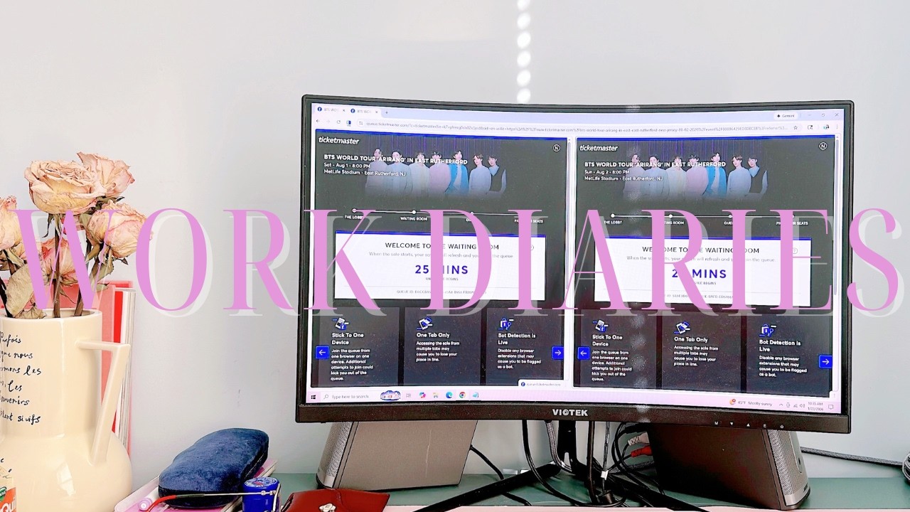Work Diaries | Finally got my first BTS tickets!! 💜🎉
