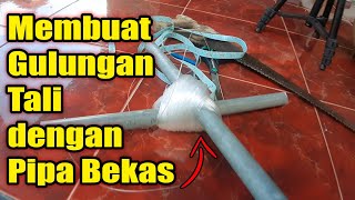 Cara membuat penggulungan tali layangan sederhana menggunakan pipa