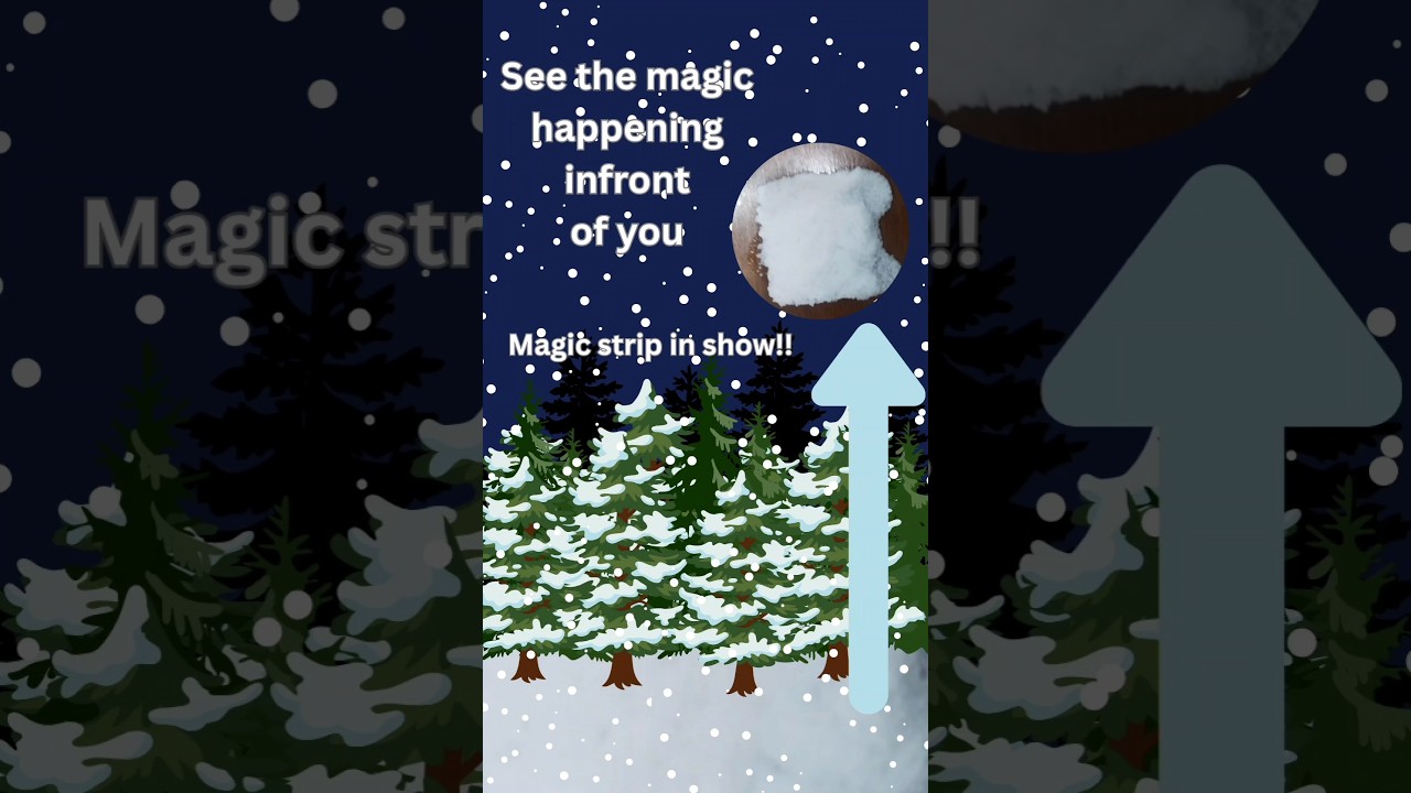 You won't believe,Just add water & it becomes snow❄️