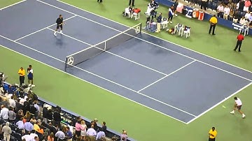 Federer vs Soderling US Open 2010 Warm Up Practice