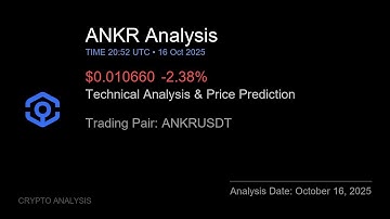 ANKR (ANKRUSDT) Technical Analysis - Price Prediction & Buy or Sell October 16, 2025