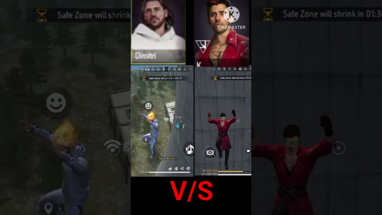 K VS D CHARACTER || CHARACTER ABILITY TEST VS || SPEED ABILITY TEST FF 