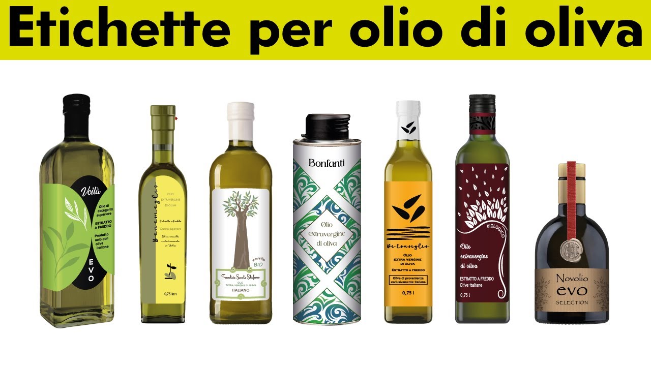 GRAFICA ETICHETTE PER OLIO DI OLIVA