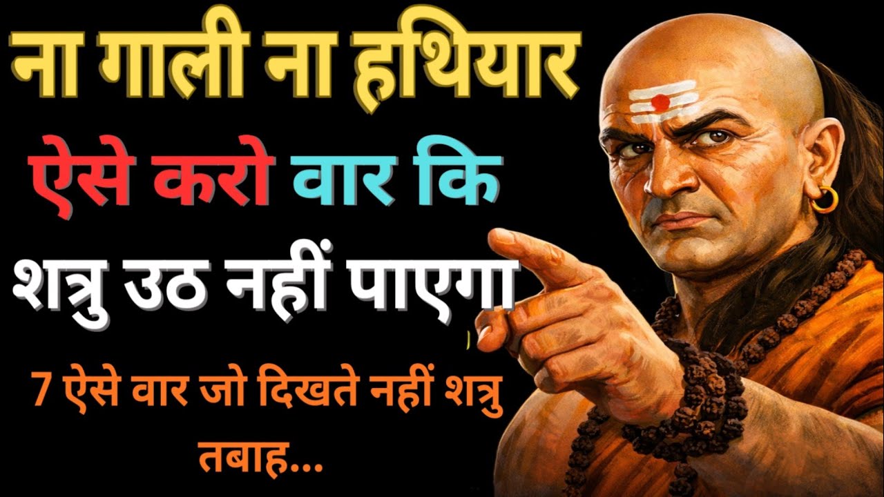 ना गाली ना हथियार - ऐसे करो वार शत्रु उठ नहीं पाएगा | चुपचाप करो ये 7 काम शत्रु खुद गिर जाएगा चाणक्य