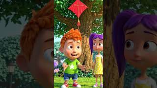 cartoon ai Caught in the Oak: A Kite Rescue Story