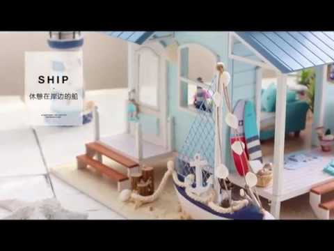 CUTEBEE Doll House Miniature DIY Dollhouse With Furniture's Wooden