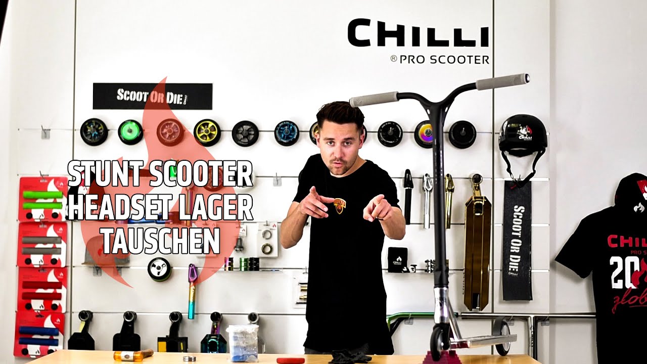 Stunt Scooter Headset Lager tauschen I Chilli Online Classes