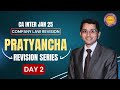 Company Law Revision | CA Inter Jan 25 exams | PRATYANCHA Revision Series | CA Tarun Mahajan sir