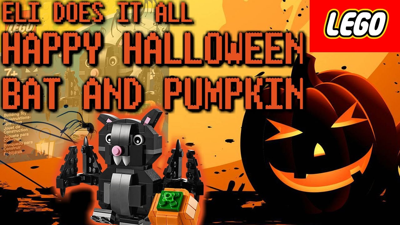 HALLOWEEN LEGO SET!!! Lego Halloween Bat and Pumpkin Build and Review