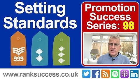 Setting Standards of Behaviour in Policing