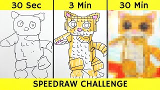 Drawing Ay Mi Gao Miau Miau In 30 Sec, 3 Min, And 30 Min Steal A Brainrot Fendraw