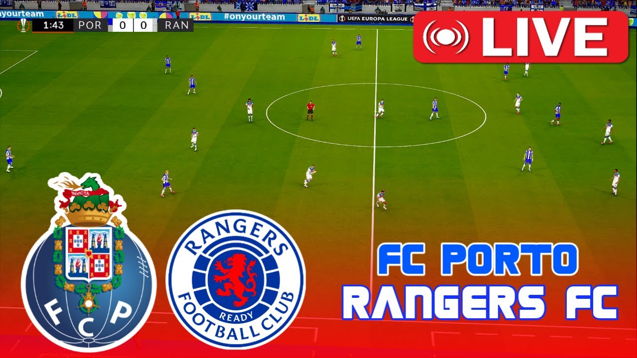 🔴LIVE : FC Porto vs Glasgow Rangers - UEFA Europa League 2026 | Football Match Simulation | PES 21