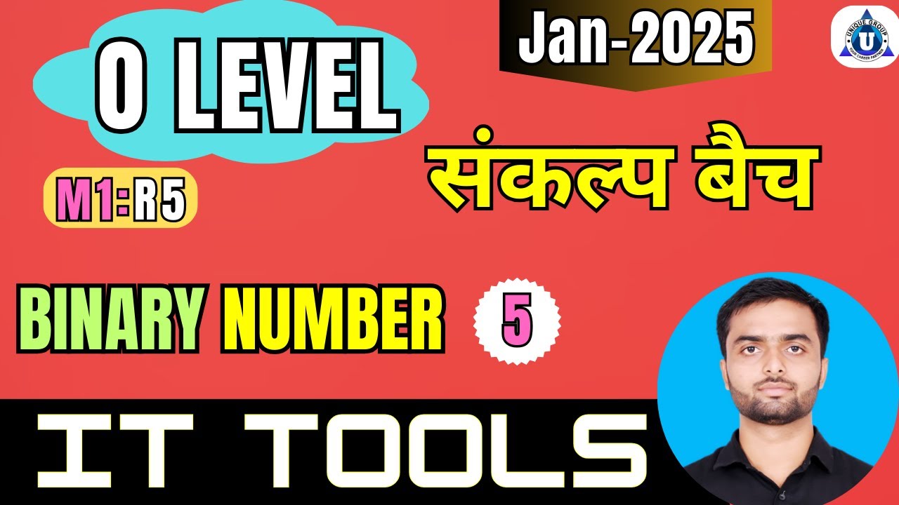 O LEVEL|| संकल्प बैच || January -2025 | IT Tools (M1:R5) | BINARY ...