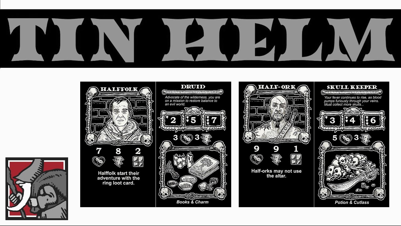 Tin Helm Halffolk Druid & HalfOrk Skull Keeper playthrough YouTube