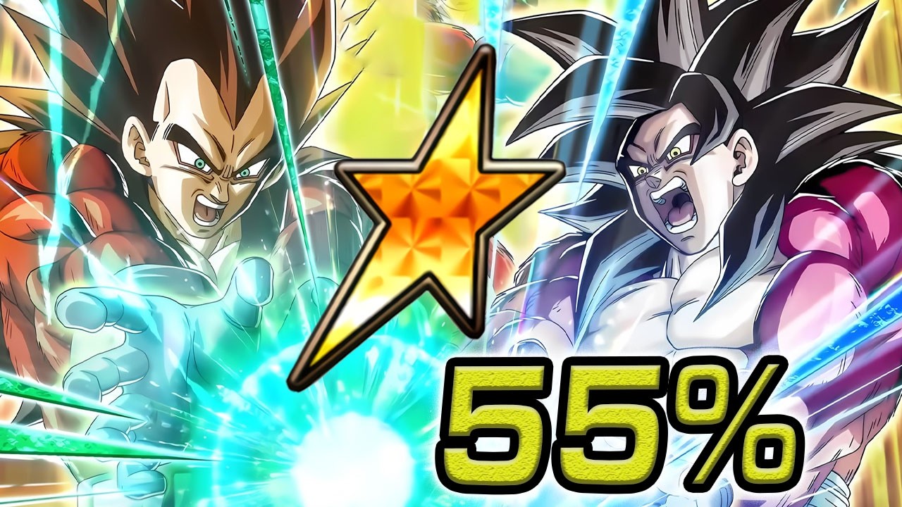 NO DUPES! 55% INT LR SSJ4 VEGETA + SSJ4 GOKU SHOWCASE! Dragon Ball Z Dokkan Battle