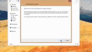 Creating a Web Folder Connection on a Windows 8 Computer