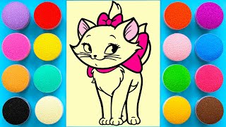 Sand Painting Marie Cat | The Aristocats