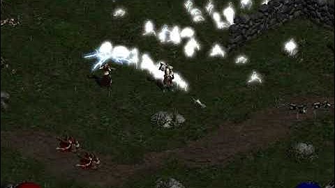 Modded Diablo 2 Graphics - (LIGHTNING) Necro Mercenary Test