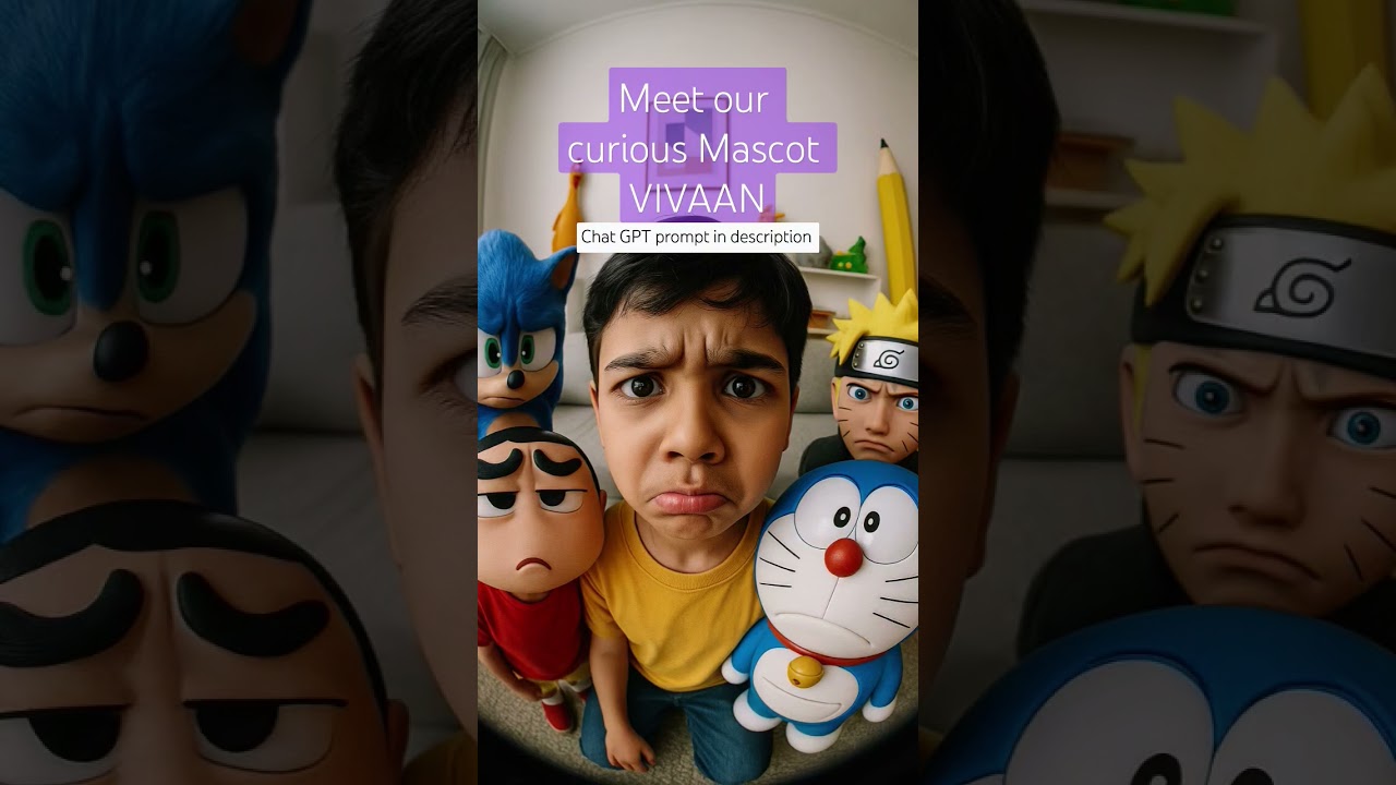 Meet the curious Mascot, Vivaan 🧒Chat GPT prompt in description. 