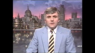 Thames Peter Marshall in-vision, Thames News trailer & ITN 5.45 news 17th March 1986 Profile