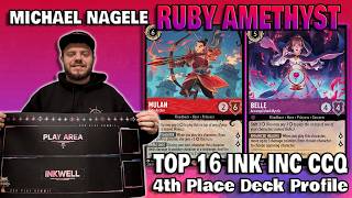 4th Place Ink Inc CCQ Red Purple Deck Profile | Michael Nagele | Disney Lorcana Set 11 Winterspell