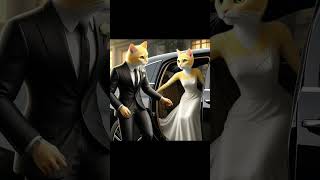 Cute Police Cat Weds Pregnant wife. #cartoon #animation #cat #kucing #catvideos #kitten #cute #ai