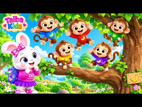 “🎶 Jumping Fun! 5 Little Monkeys Tree Rhymes | Ultimate Kids' Nursery Song Compilation! 🐒”