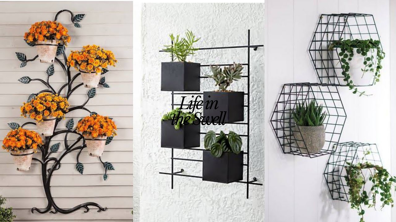 Matel wall plant holder ideas. YouTube