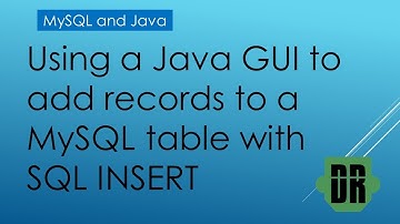 Adding Records to MySQL Using Java GUI