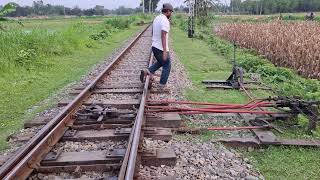 Interlock rail track switching full process